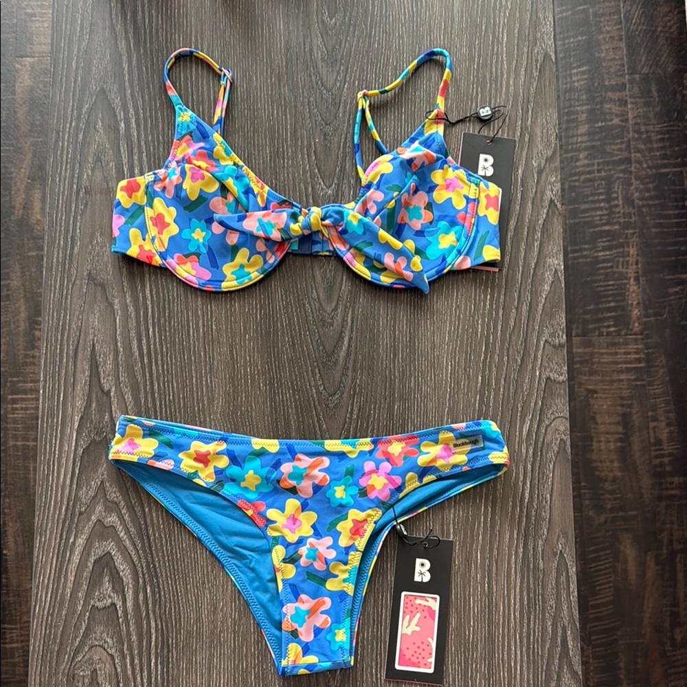 Blackbough Floral Blue Bikini Set